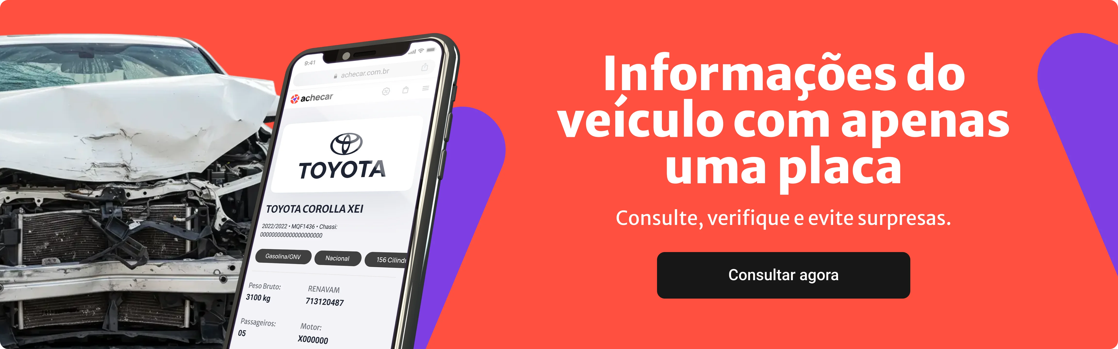 Consulte informações do veículo pela placa